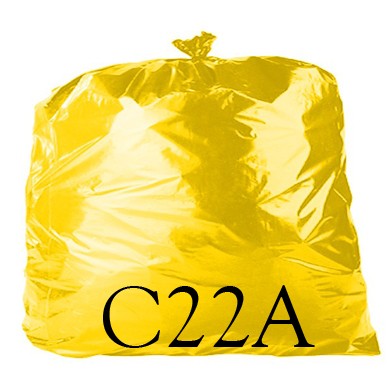 Yellow Refuse Sack - 16 x 25 x 39" - C22A - Case of 200