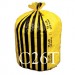 Yellow Tiger Stripe Refuse Sack - 18 x 28 x 39" - C26T - Case of 200